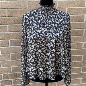 Black Floral Blouse